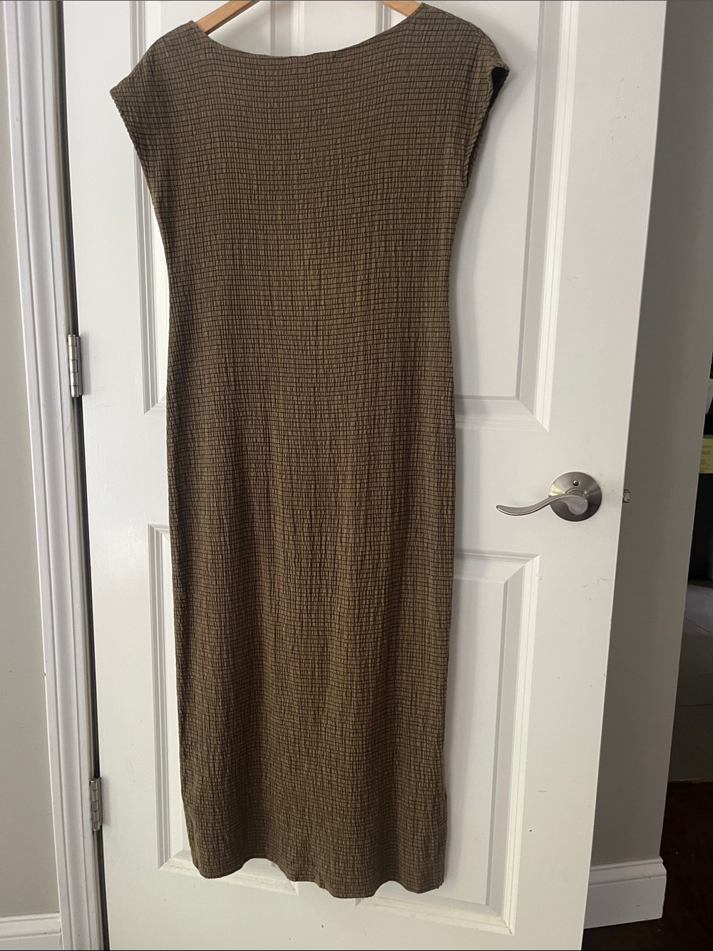 Isabella Bird Anthropology Dress Crinkle Maxi Lagenlook Boho Minimalist sz SP - Picture 4 of 4